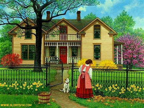 Country Art Country Life Farm Art Art Naif Cottage Art Cottage