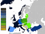 Map of NATO historic enlargement in Europe [2000x1529] : MapPorn