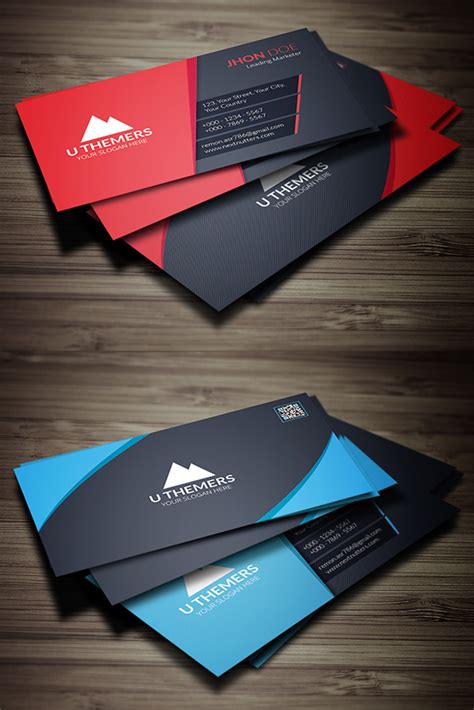 26 New Professional Business Card Psd Templates Design Graphic