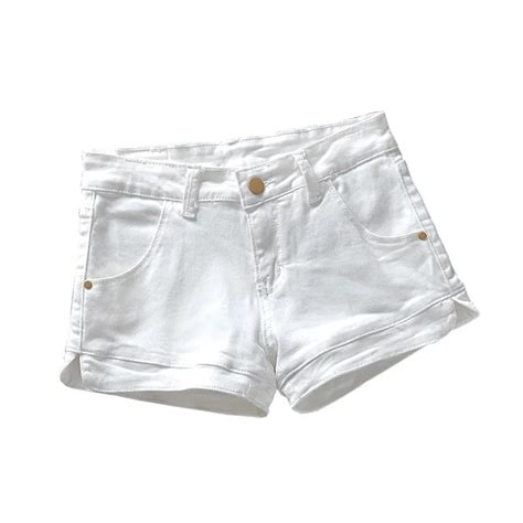 Plus Size 3xl White Denim Shorts Women 2019 Summer Stretch High Waist