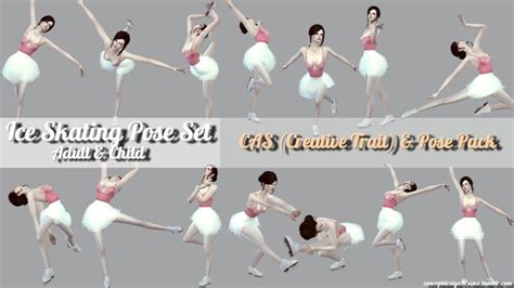 Ts4 Ice Skating Pose Set Cas Creative Trait And Pose Pack Sims 4