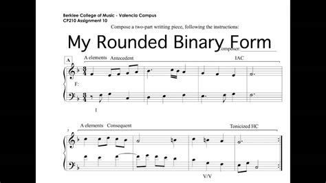 Simple Binary Form Music Examples Forms Binary Form Binary Form