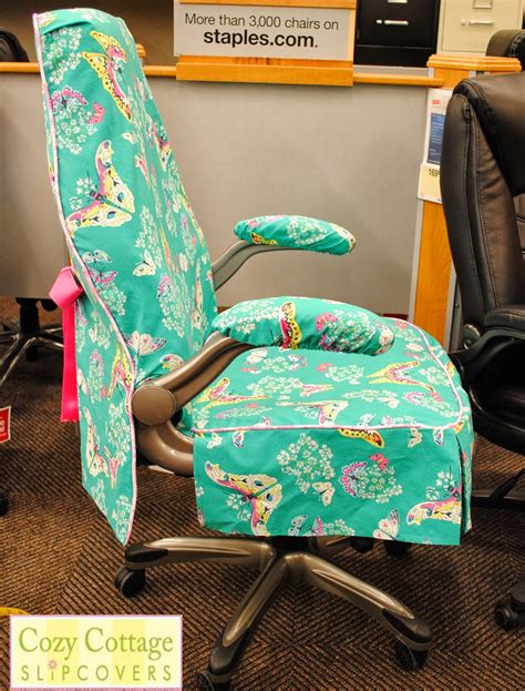 This charming wood chair features fabric upholstery, available in a selection of colors to coordinate with any décor. Cozy Cottage Slipcovers: Butterfly Office Chair Slipcover