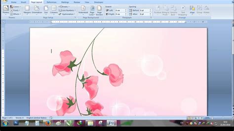 Zurzeit schreibe ich an einer bewerbung. Cara membuat background di Microsoft Word - YouTube