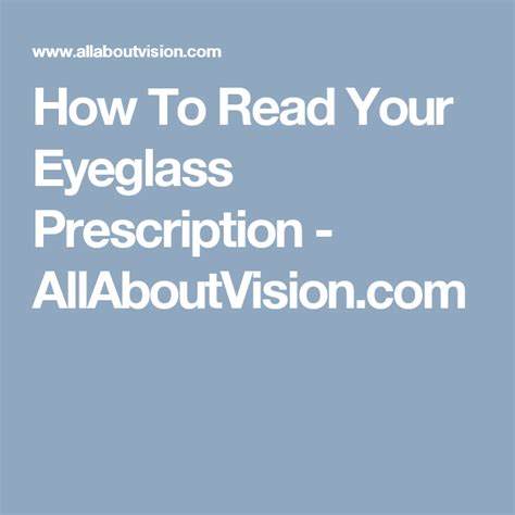 how to read your eyeglass prescription eye health learn to read