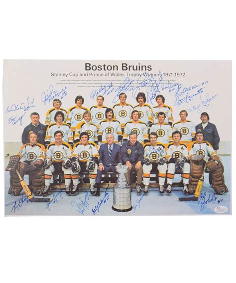 Lot Detail Boston Bruins 1971 72 Stanley Cup Champions Team Signed