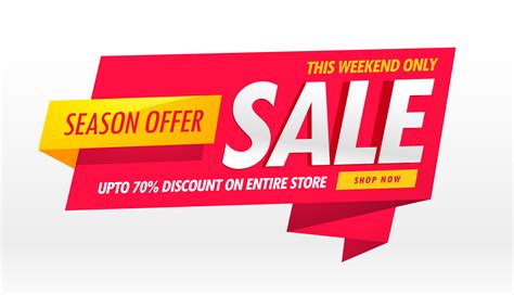 Sale 10 Off Discount Banner Design Template Promo Tag Vector 3c0