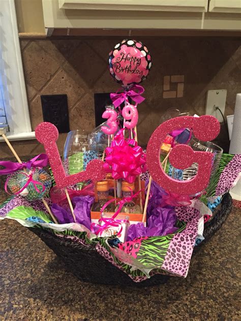 Gift for girlfriend birthday flower baskets. 39th birthday. Girlfriend gift basket. | 39th birthday ...