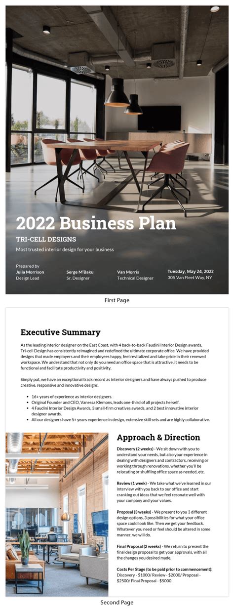 Simple Interior Design Business Plan Template In 2020 Interior Design