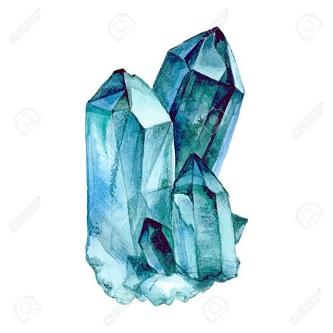 Image Result For Watercolor Crystals Crystals Art Drawing Crystal