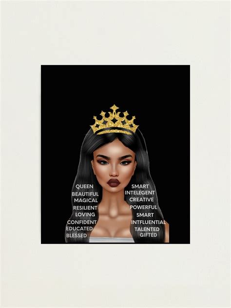 strong black melanin queen photographic print for sale by zahra369der redbubble