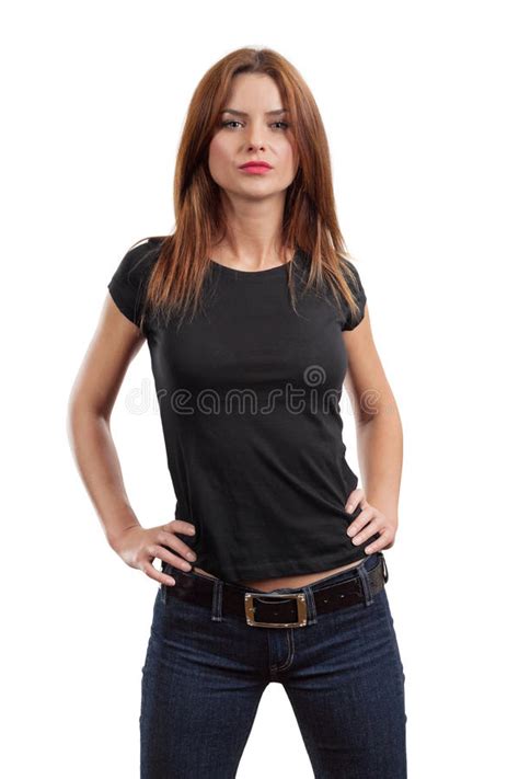 sexig kvinnlig som poserar med den blanka svarta skjortan arkivfoto my xxx hot girl