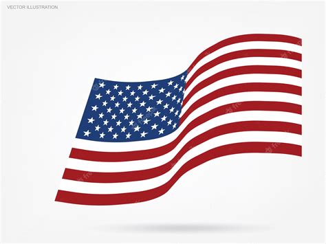Premium Vector Abstract American Flag On White Background