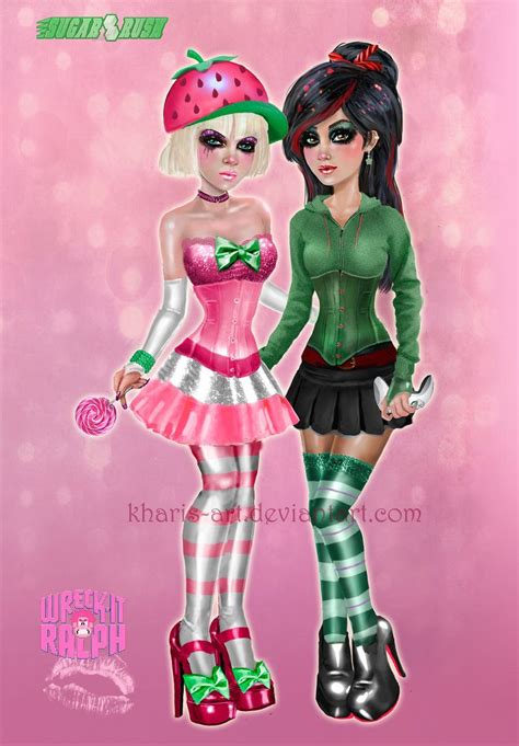 Wreck It Ralph Vanellope And Taffyta By Kharis On