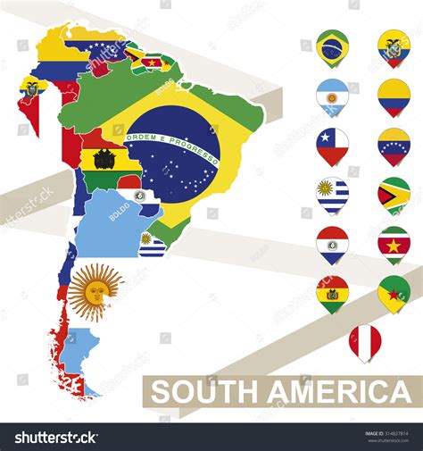 Heraldry Of Life Country Map Flags Of The World South America