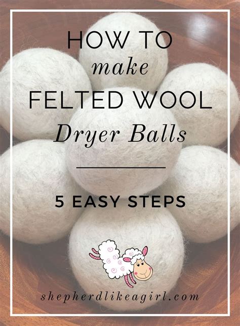 diy tutorial felted wool dryer balls