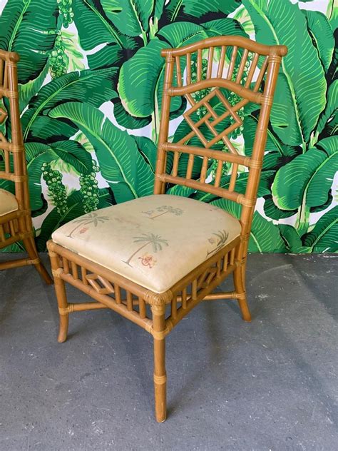 Customs services and international tracking provided. Vintage Rattan Dining Set Table and Four Chairs For Sale ...