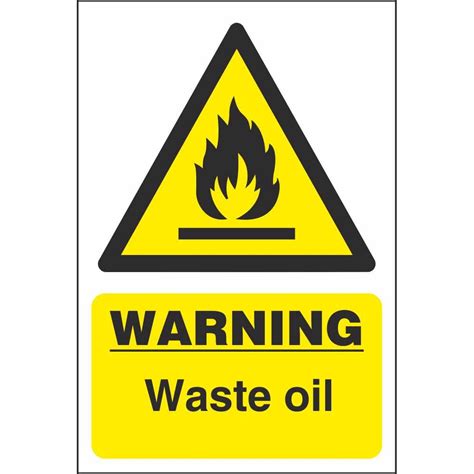 Warning Waste Oil Signs Dangerous Goods Safety Signs Ireland
