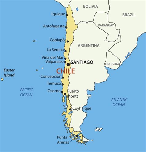 Chile Country Map Map Of Chile Country South America Americas