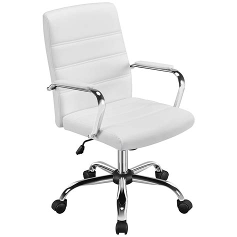 Yaheetech Height Adjustable Mid Back Office Chair Executive Chair With