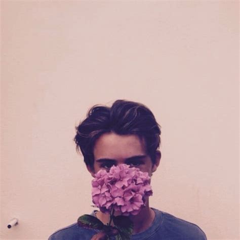 Aesthetic Alternative Boy Calm Flowers Image
