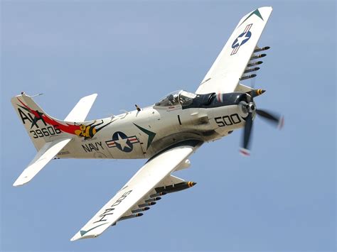 A 1 Skyraider Designed Towards The End Of Wwii It Fought In Korea And