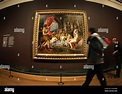 Visitors look at Titian's 'Diana and Actaeon' at the National Gallery ...