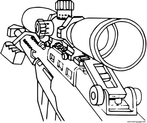 Call Of Duty Sniper Coloring Page Printable