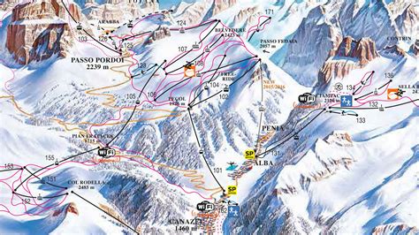 Val Di Fassa Ski Map