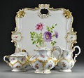 (4) Pc Dresden Porcelain Tea Set