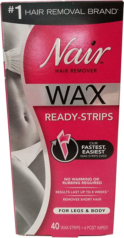 Nair Hair Remover Wax Ready Strips 40 Count Legsbody By Nair Amazon