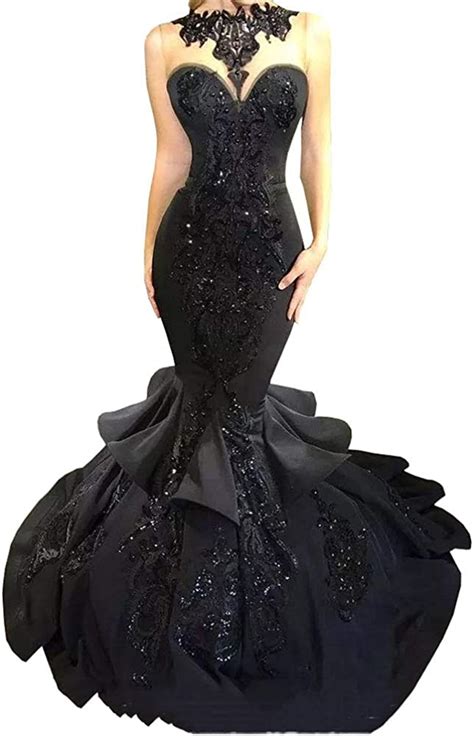 Unions Mermaid Prom Dress Lace Beads Mermaid Dresse D Court Train Gown