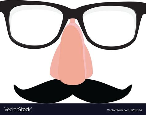 Use them in commercial designs under lifetime, perpetual & worldwide rights. Disguise glasses nose and mustache vector image on ...