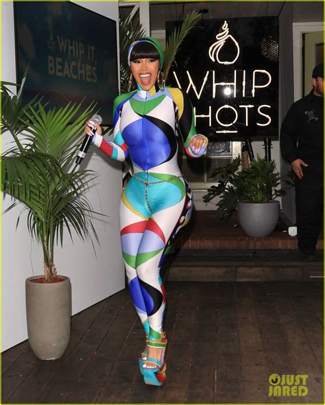 Cardi B Shows Off Her Curves In Vibrant Figure Hugging Bodysuit At