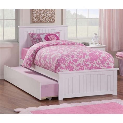 Rosebery Kids Urban Twin Platform Bed With Trundle In White 1 Kroger