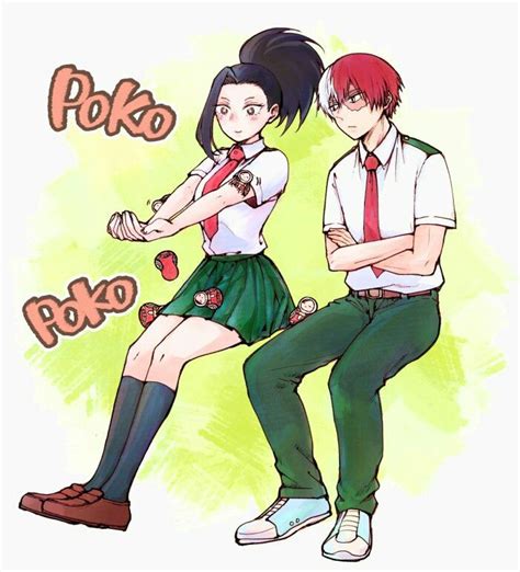 Todomomo Yaoyorozu Momo Todoroki Shouto Boku No Hero Académia