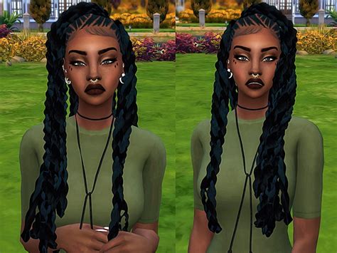 Ebonix Ts4 Cc Reblogs — Ebonixsimblr Broodsims Jumbo Box Braid Mesh Sims Hair Sims Sims