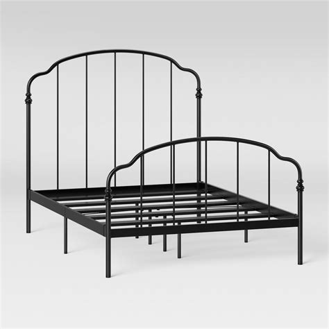 Black Metal Bed Frame For A Solid And Stylish Bedroom
