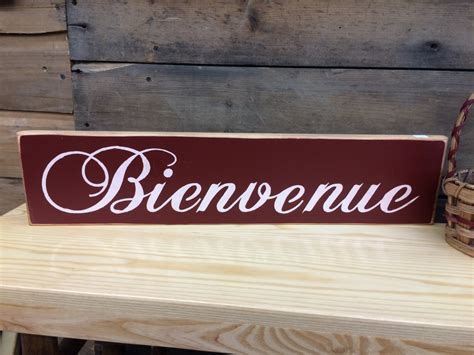 Bienvenue French Welcome Sign Country Sign Rustic Sign