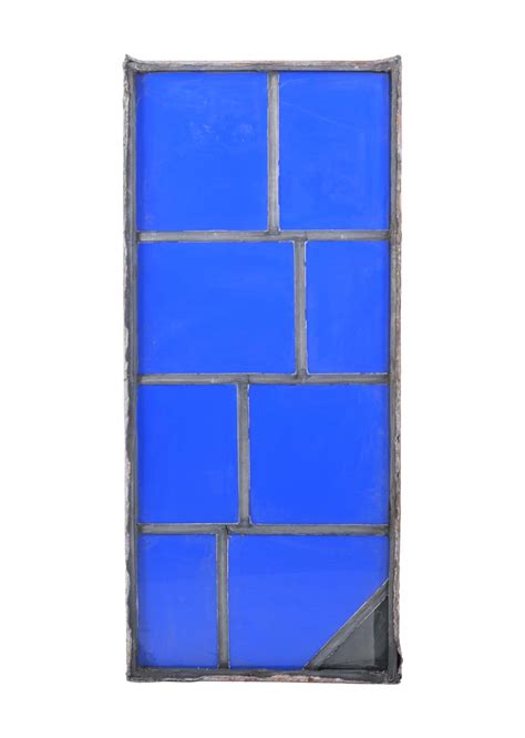 Robert Sowers Blue And Black Jfk Glass Window Olde Good Things