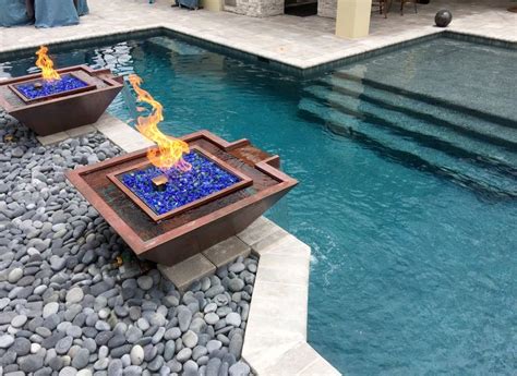 Innovative Pool With Fire Pit Design Fire Pit Designs Backyard Pool