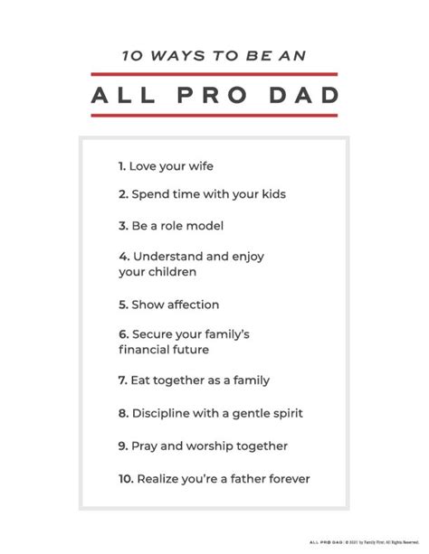 How To Be A Good Dad 10 Tips That Will Make You An All Pro Dad