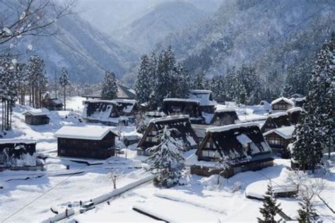 Gokayama Village Snow Toyama Japan Asia Download Places