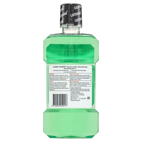 listerine freshburst antibacterial mouthwash 500ml amals discount chemist
