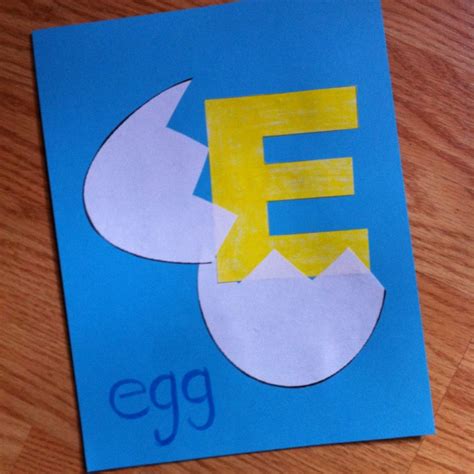 E Is For Egg Craft Letter E Letter E Craft Letter A Crafts