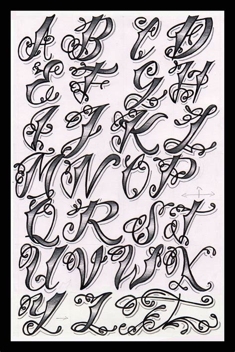 Cholo Tattoo Alphabet Graffiti Lettering Fonts Lettering Styles