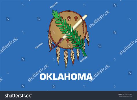 State Of Oklahoma Flag Stock Vector Illustration 244151002 Shutterstock