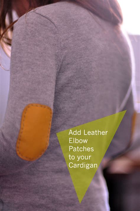 How To Sew Leather Elbow Patches Onto Your Cardigan And Sweater