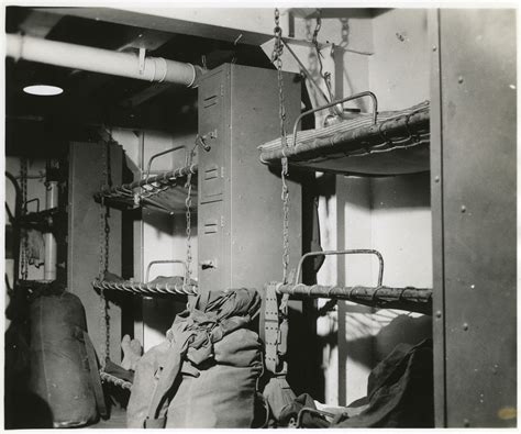 Bunk Beds In A Us Navy Vessel In The Pacific Theater 1945 46 The