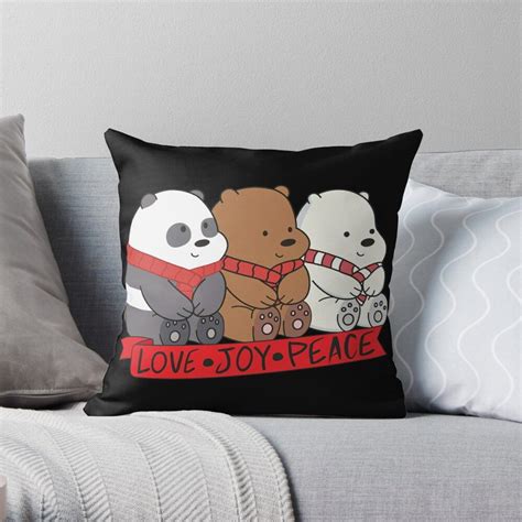 We Bare Bears Throw Pillow By Plushism We Bare Bears Throw Pillows